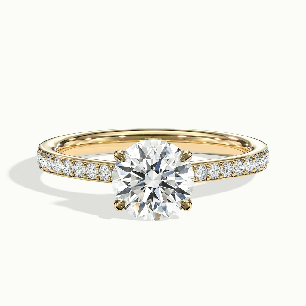 Harlow Pavé Round Engagement Ring.