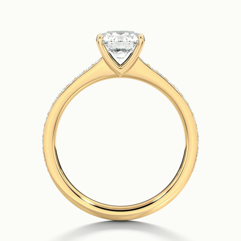 Harlow Pavé Round Engagement Ring.