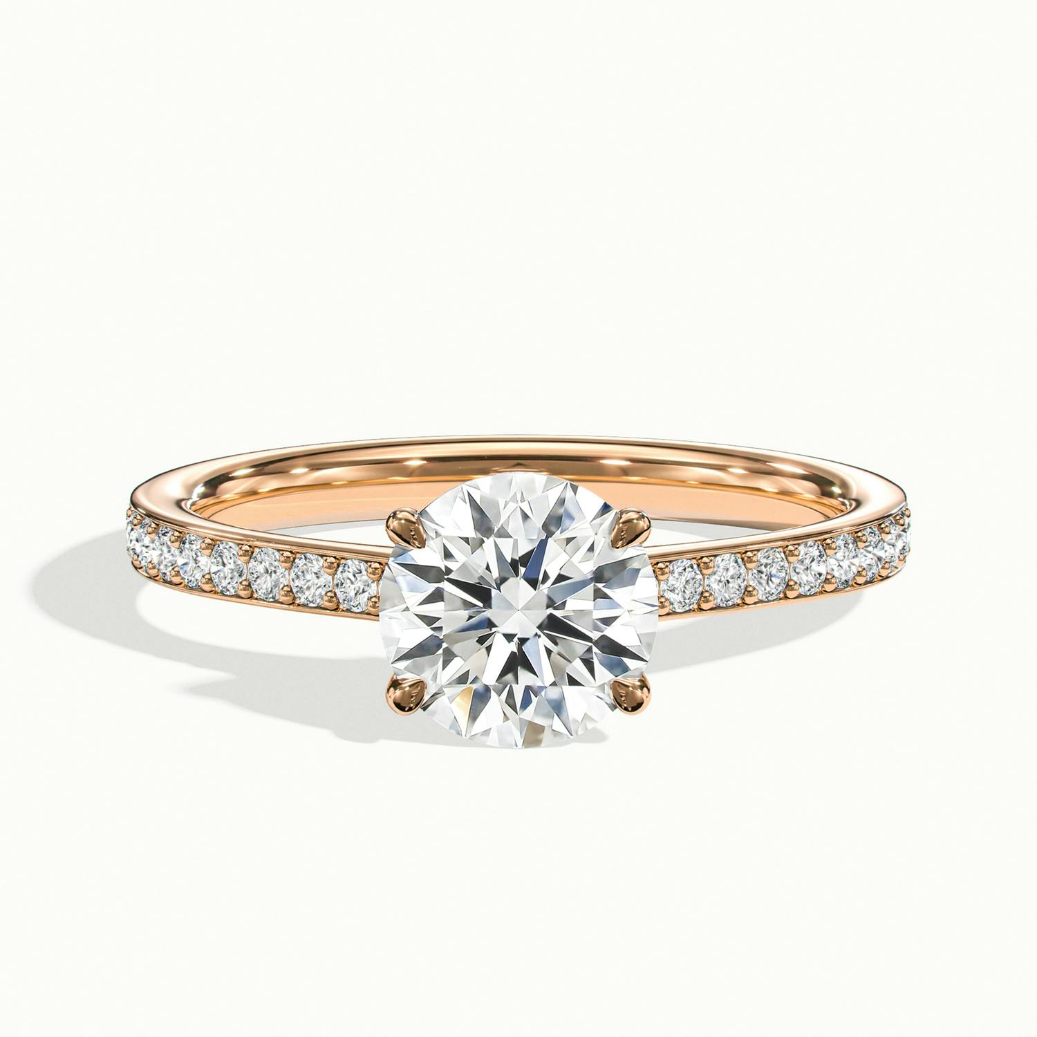 Harlow Pavé Round Engagement Ring.