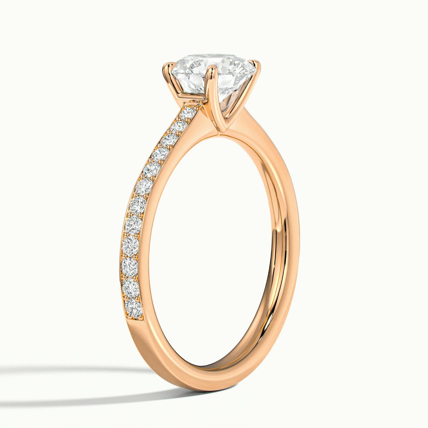 Harlow Pavé Round Engagement Ring.