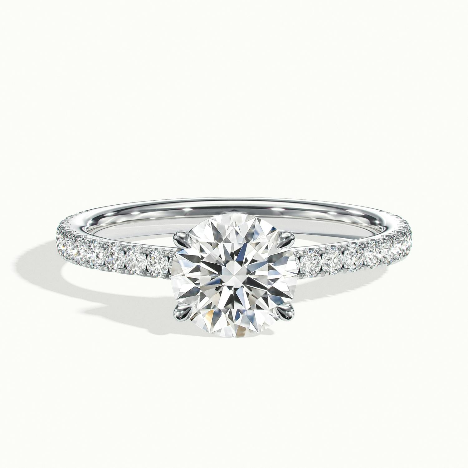 Harlow Scallop Round Engagement Ring.