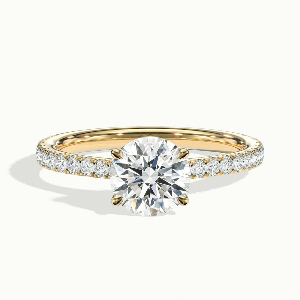 Harlow Scallop Round Engagement Ring.