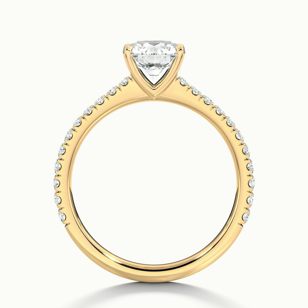 Harlow Scallop Round Engagement Ring.