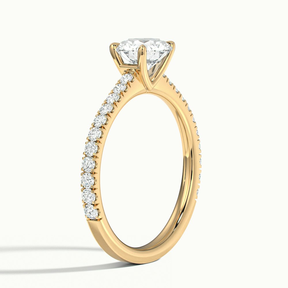 Harlow Scallop Round Engagement Ring.