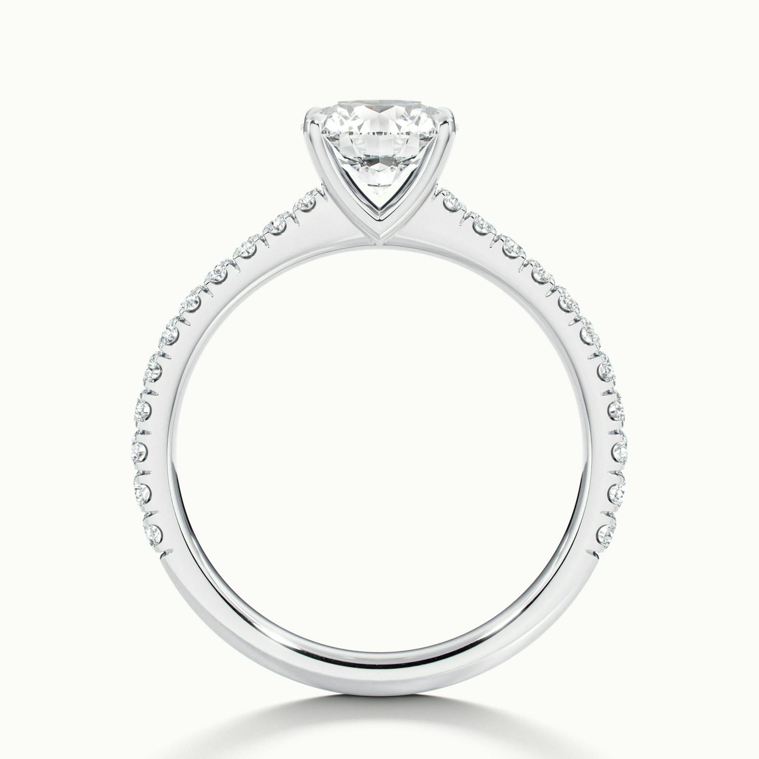 Harlow Scallop Round Engagement Ring.