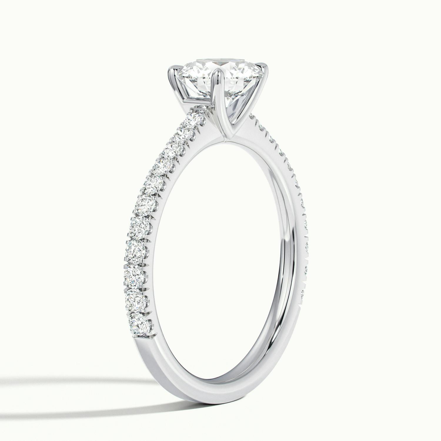 Harlow Scallop Round Engagement Ring.