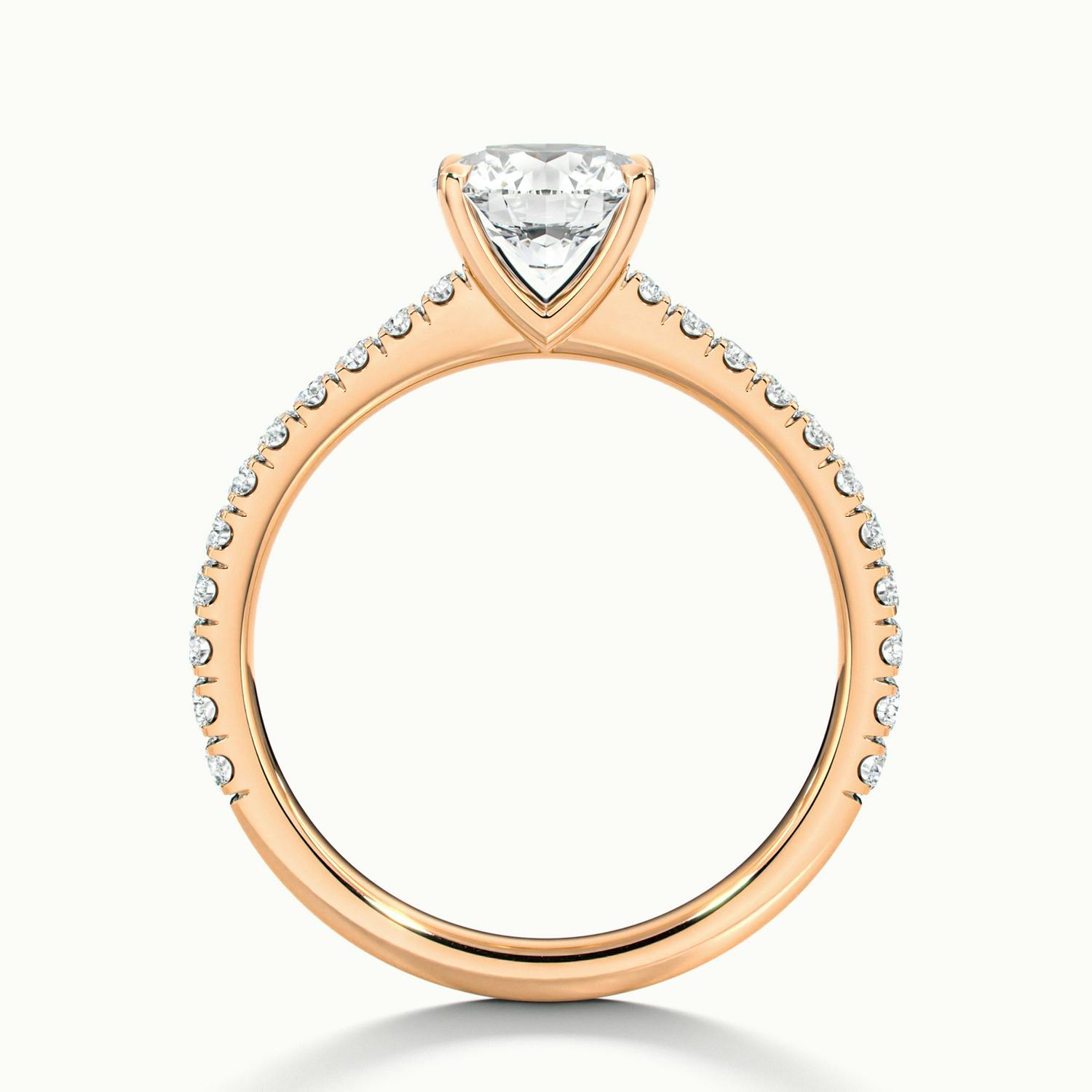 Harlow Scallop Round Engagement Ring.