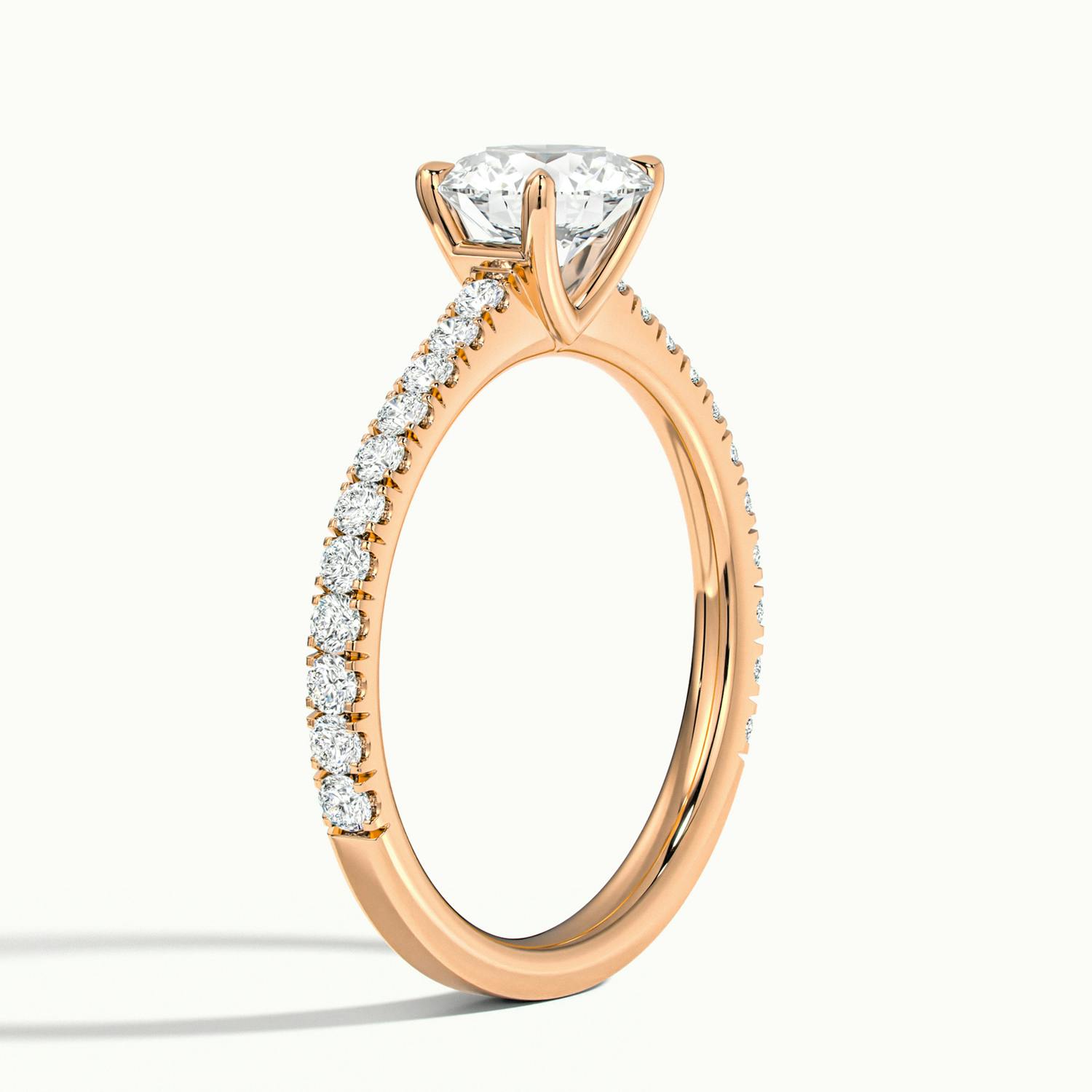 Harlow Scallop Round Engagement Ring.