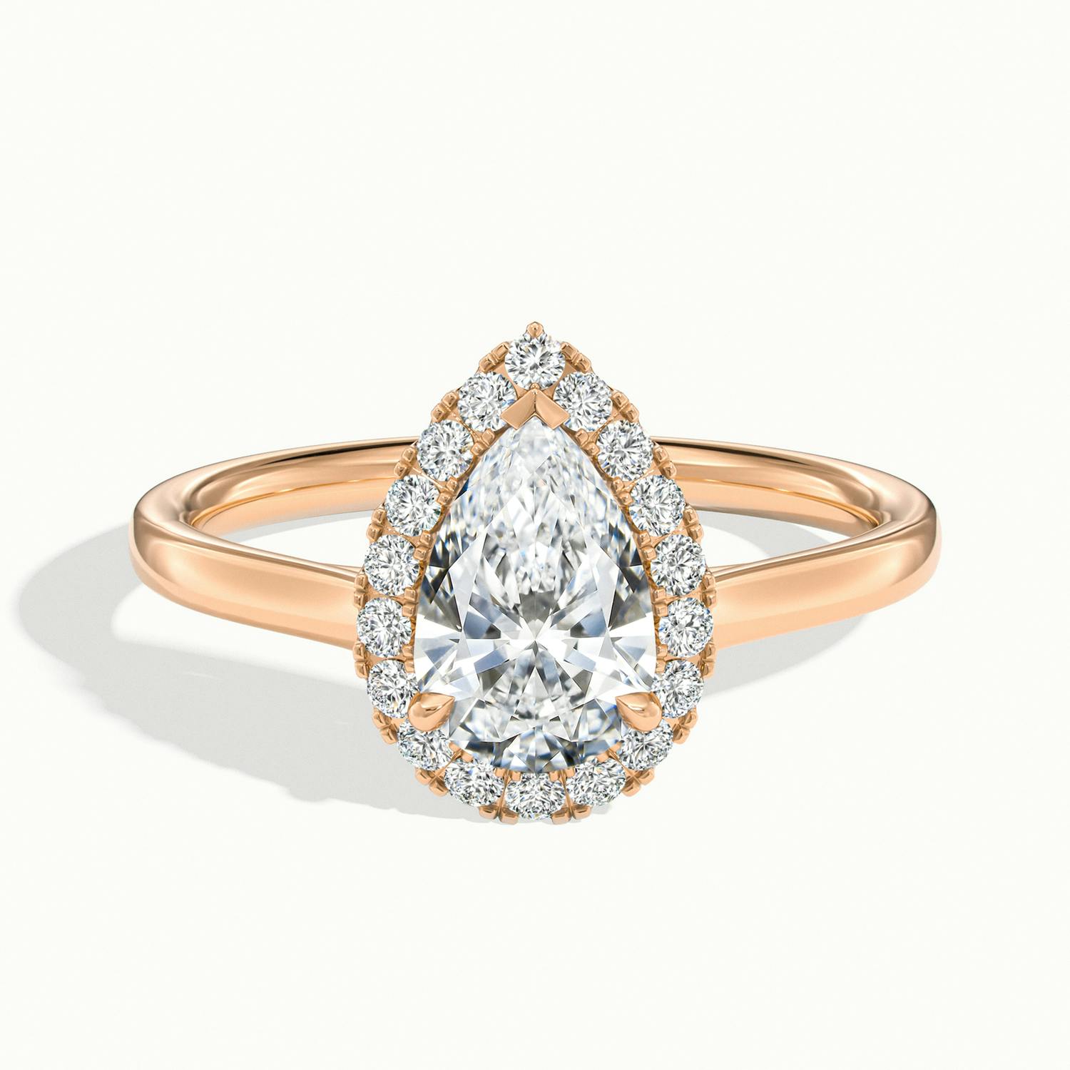 Pear Oberon Plain Engagement Ring.