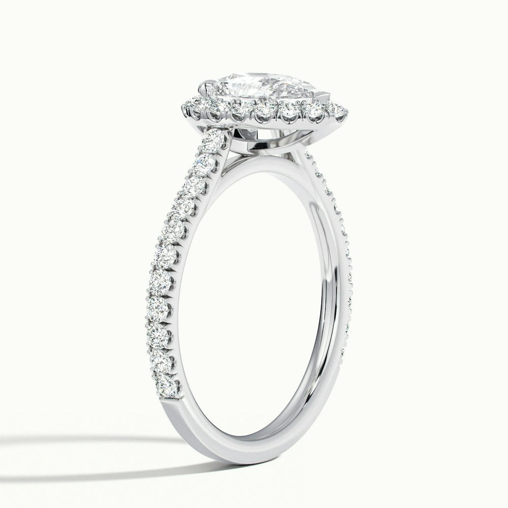 Pear Classic Oberon Scallop Engagement Ring.