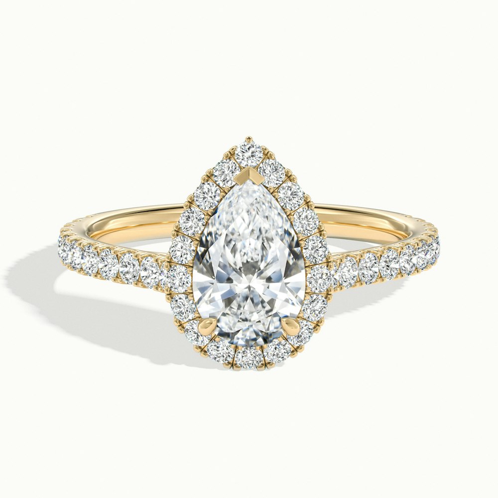 Pear Classic Oberon Scallop Engagement Ring.
