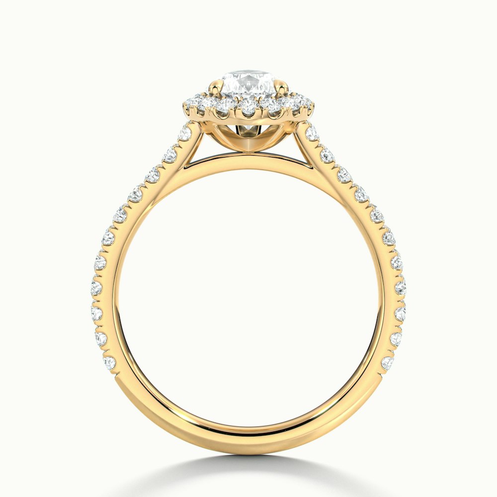Pear Classic Oberon Scallop Engagement Ring.