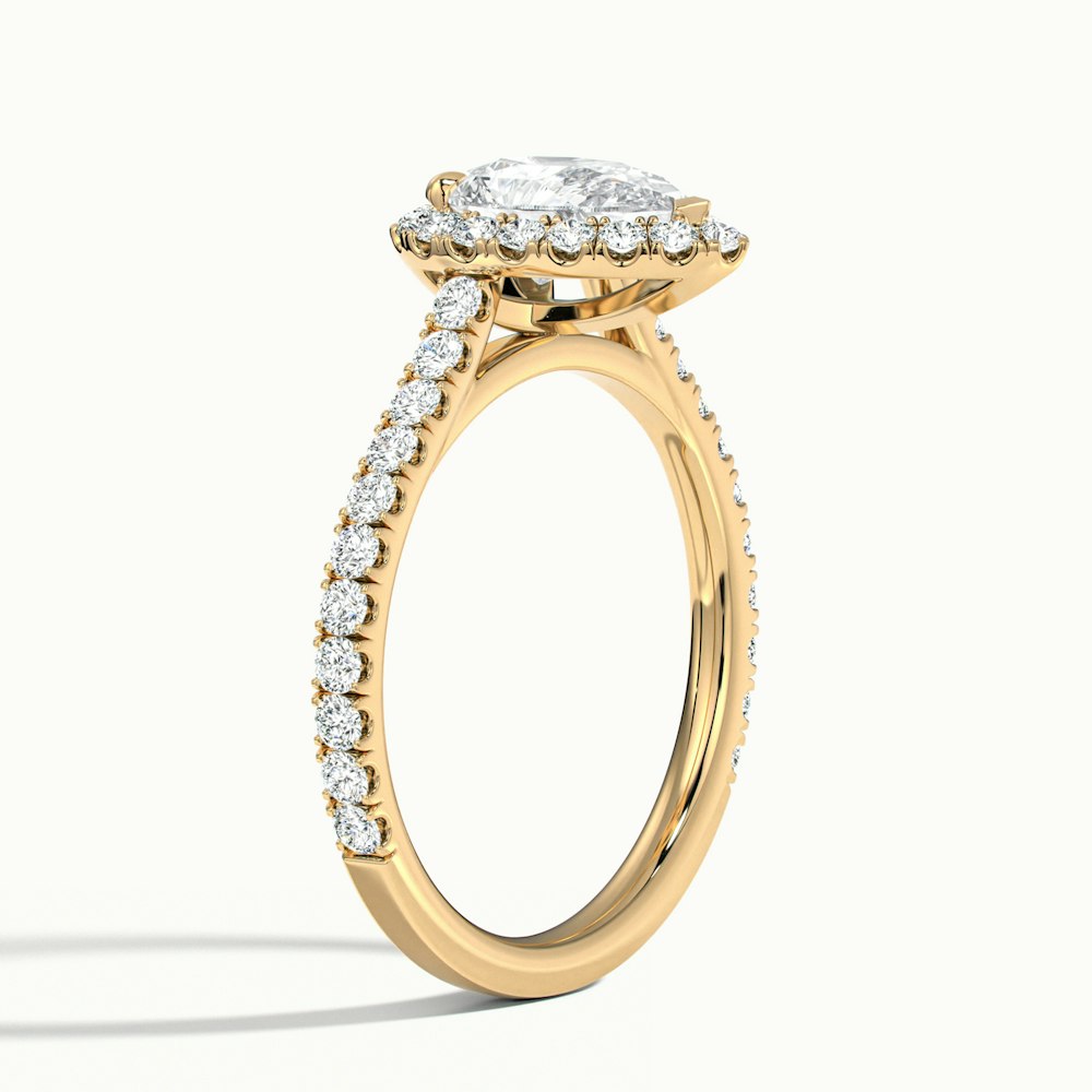Pear Classic Oberon Scallop Engagement Ring.