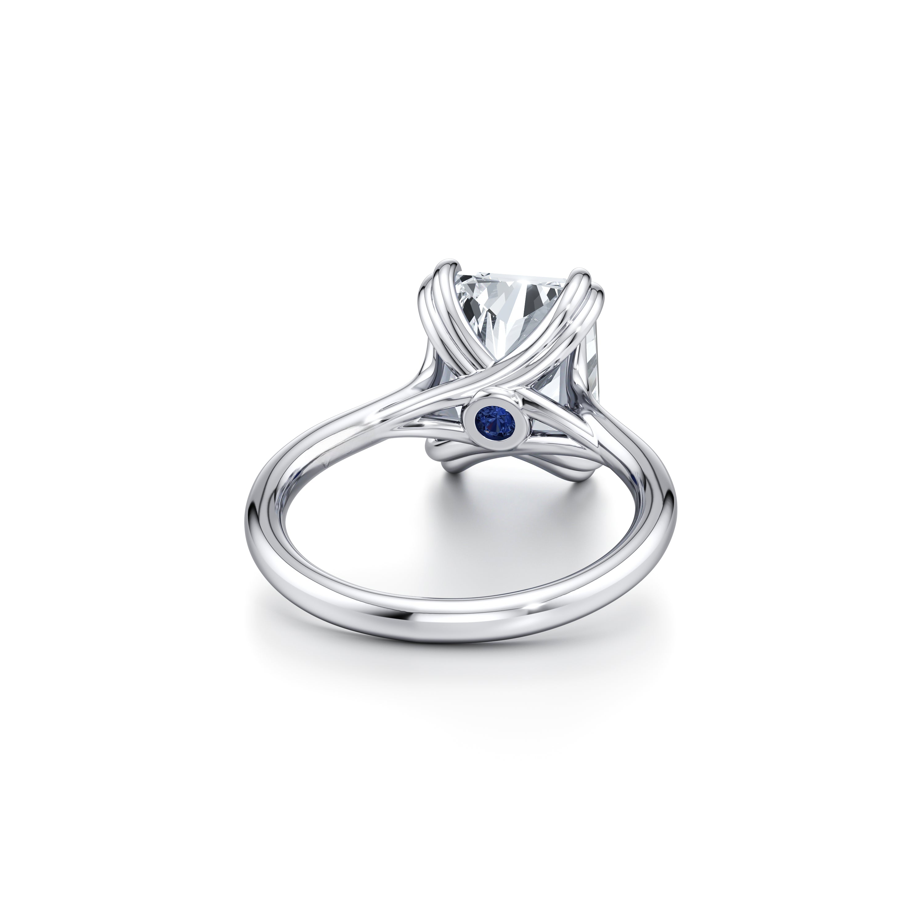 RussellS Radiant Solitaire Diamond Engagement Ring
