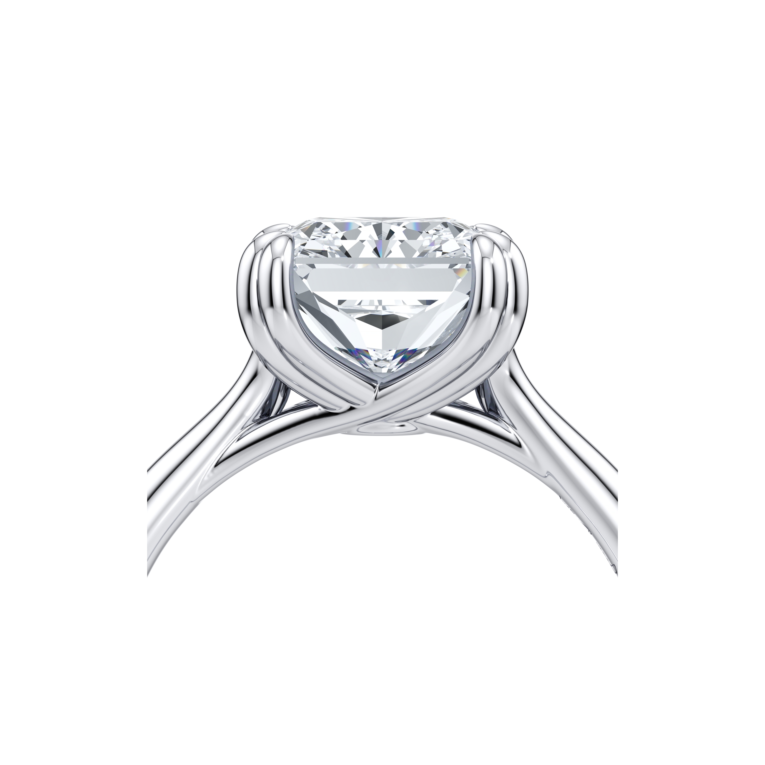 RussellS Radiant Solitaire Diamond Engagement Ring