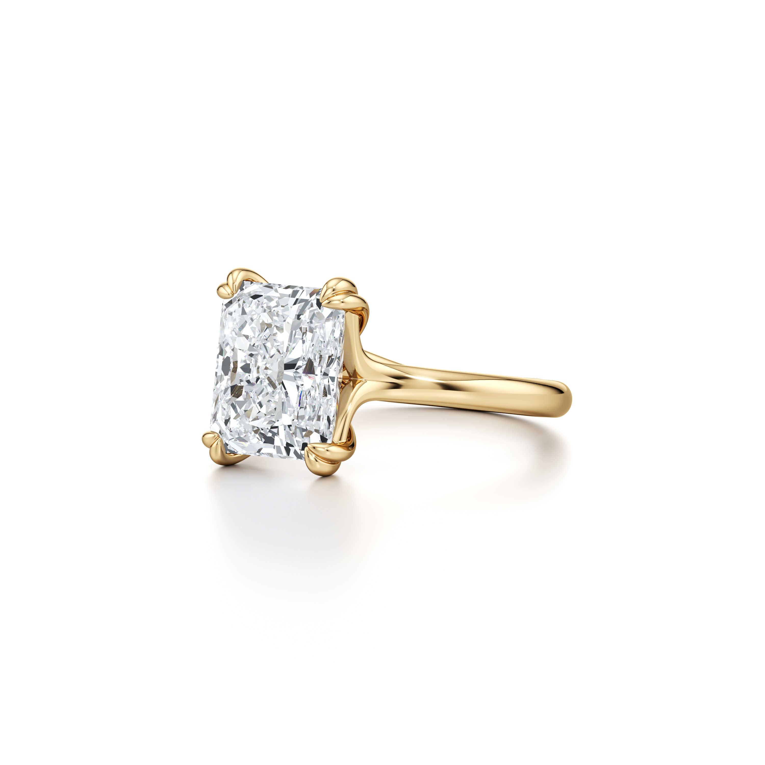 RussellS Radiant Solitaire Diamond Engagement Ring