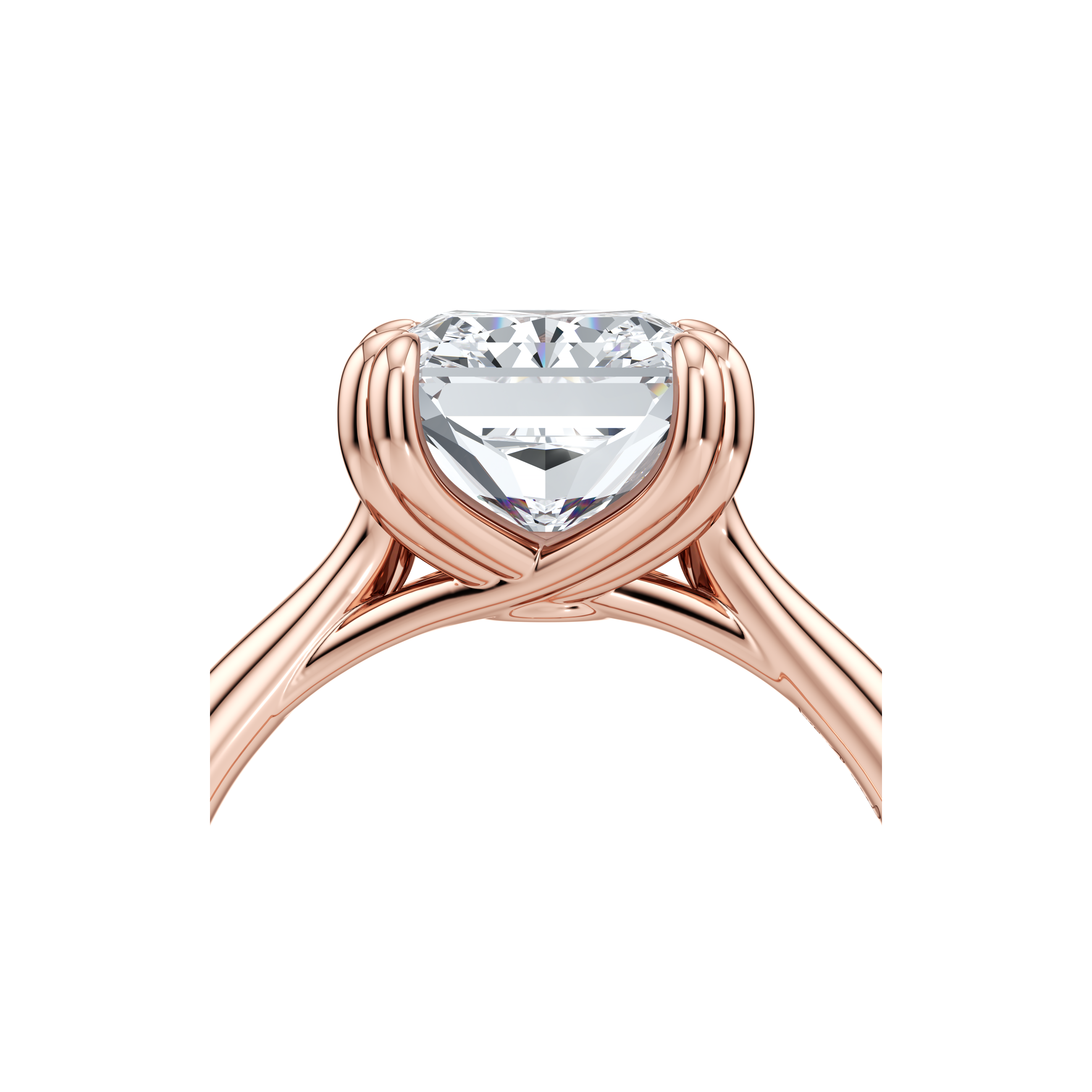 RussellS Radiant Solitaire Diamond Engagement Ring