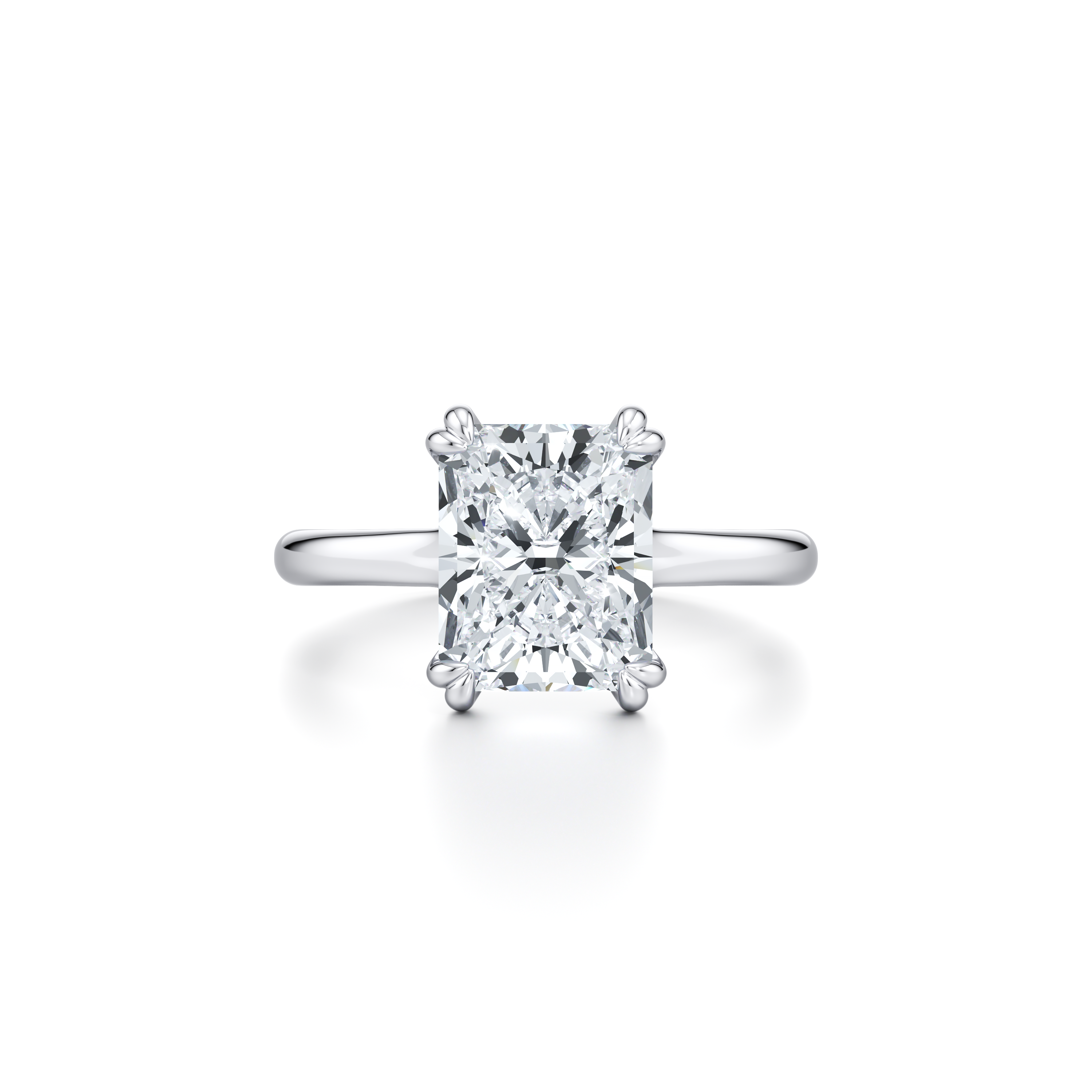 RussellS Radiant Solitaire Diamond Engagement Ring