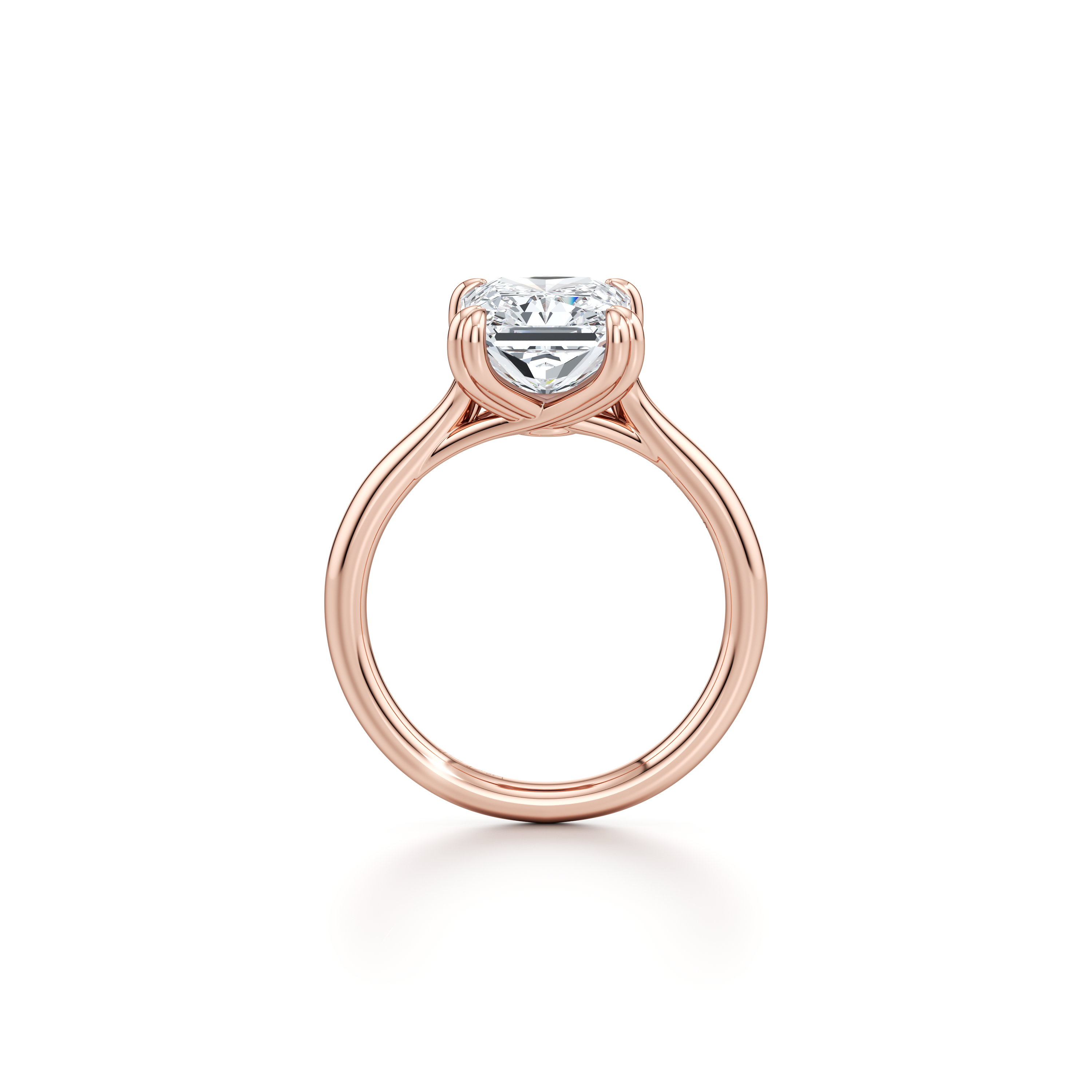 RussellS Radiant Solitaire Diamond Engagement Ring
