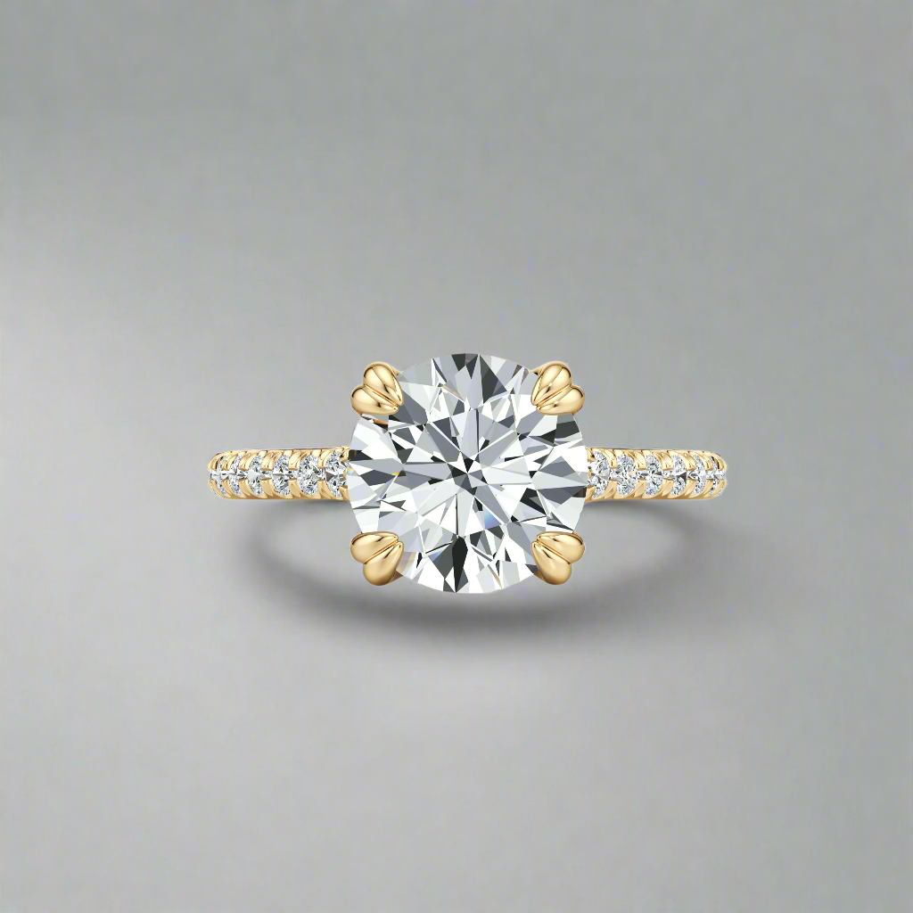Ellen Round Solitaire Lab Diamond Engagement Ring