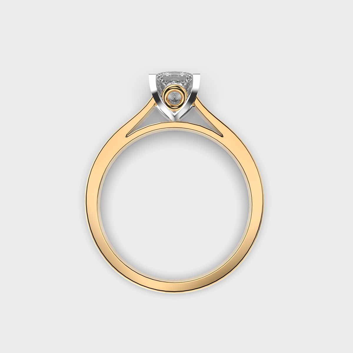 50 Cent Solitaire Princess Ring