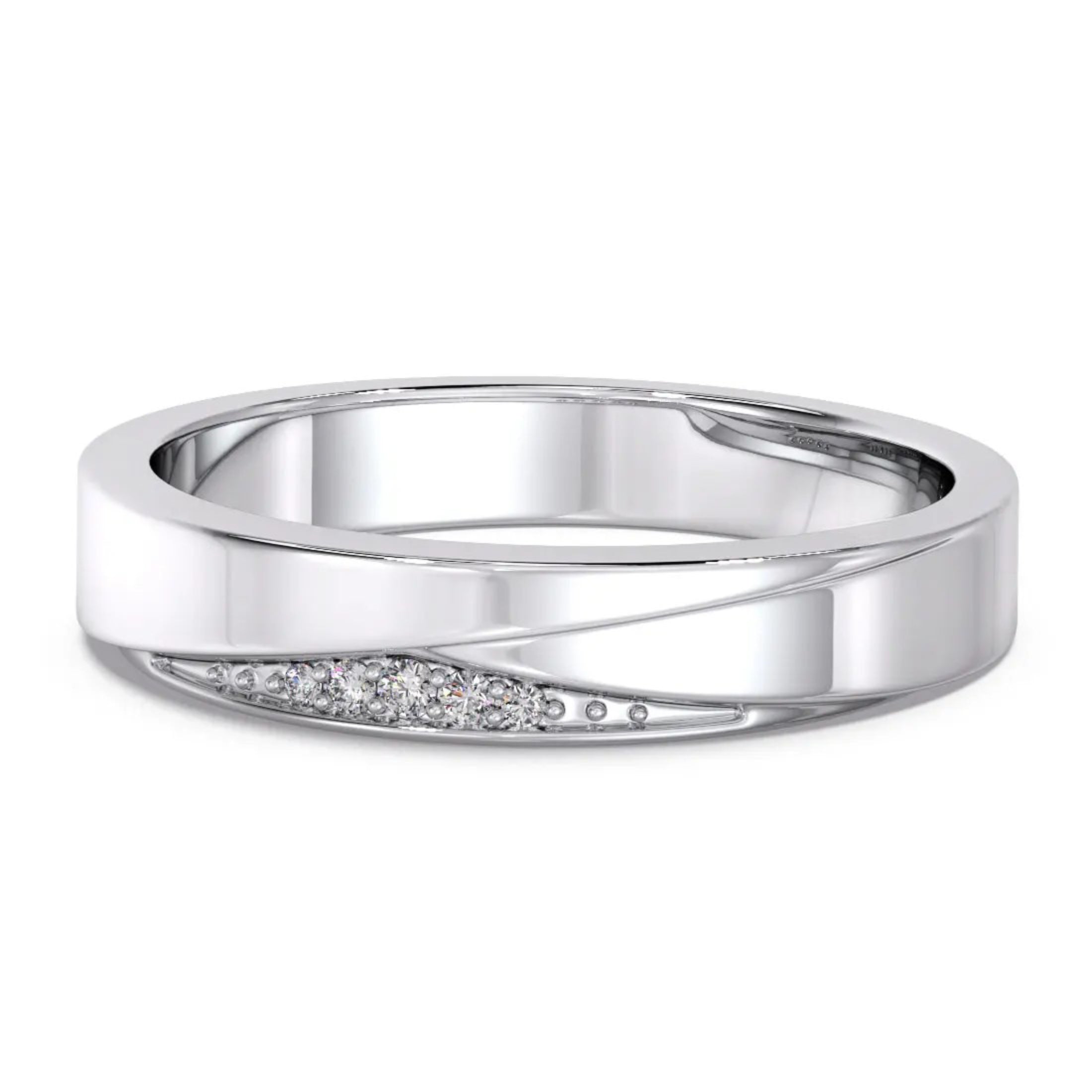 Beauty White Gold Band for Her & Him